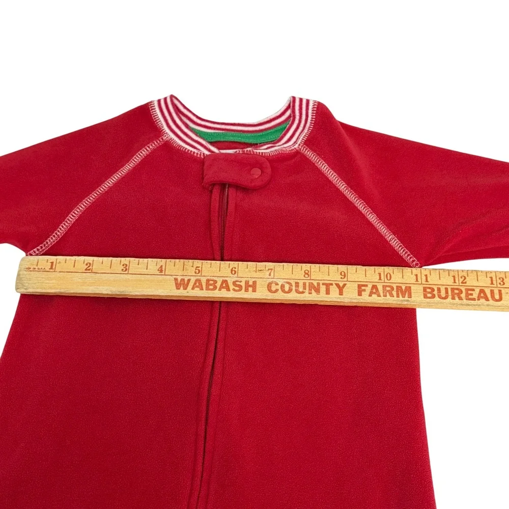 Carters Baby Red Fleece Reindeer Sleep Sack 0-9M Babys 1st Christmas Pajamas